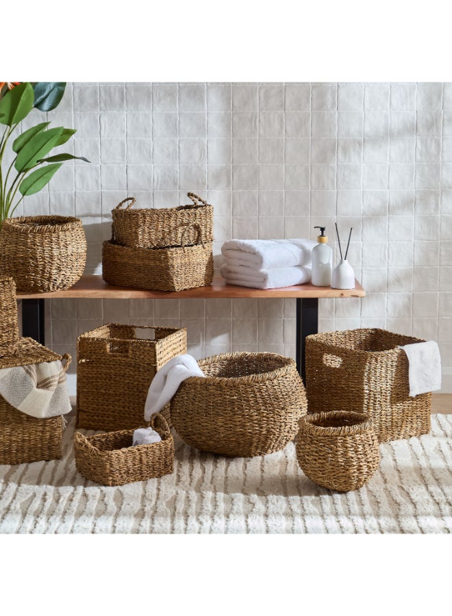 Home Box Natural Woven Storage Basket - Cube Shape - Image 5